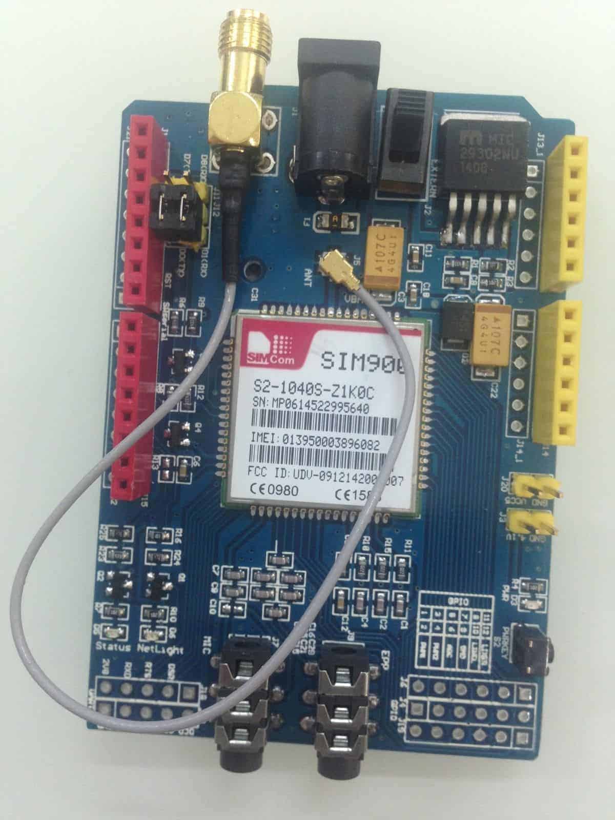 SIM900 GPRS GSM Shield Development Board Quad Band Module For Arduino 